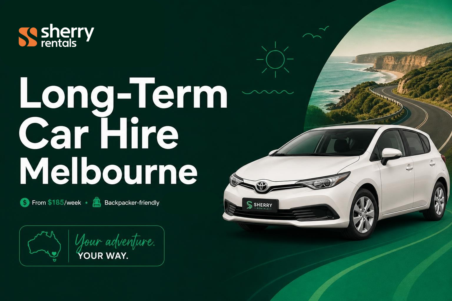 Long-Term Car Hire Melbourne | Backpacker Rentals from $185/wk – Sherry ...